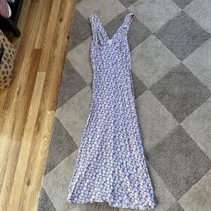 Vrg Grl purple floral midi dress